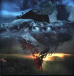 A Storm Of Light-And We Wept The Black Ocean Within signed blue green-LP