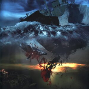 A Storm Of Light-And We Wept The Black Ocean Within signed blue green-LP