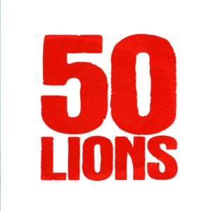 50 Lions-Time Is The Enemy silkscreen cover red-LP Vinyl