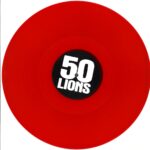 50 Lions-Time Is The Enemy silkscreen cover red-LP Vinyl