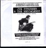 Joe Strummer and The Mescaleros-Friday 15th November 2002 Acton Town Hall London-LP Vinyl