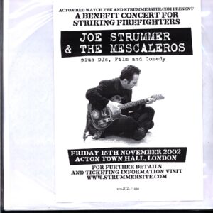 Joe Strummer and The Mescaleros-Friday 15th November 2002 Acton Town Hall London-LP Vinyl