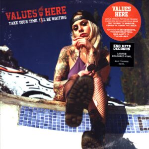 Values Here-Take Your Time I'll Be Waiting-LP Vinyl blue-orange swirl